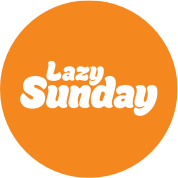 logo Lazy Sundays met oranje achtergrond
